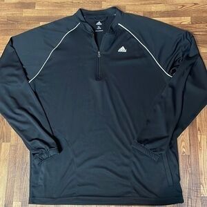 Adidas boys three-quarter zip. Size XL. 18-20. Black/white